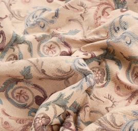 Dekorační látka žakár květy světle hnědá