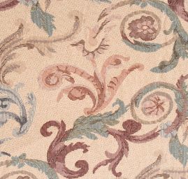 Dekorační látka žakár květy světle hnědá