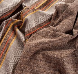 Dekorační látka Buret Plain brown