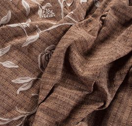 Dekorační látka Buret Plain brown
