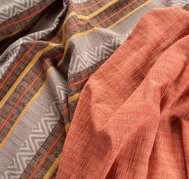 Dekorační látka Buret Plain terracota