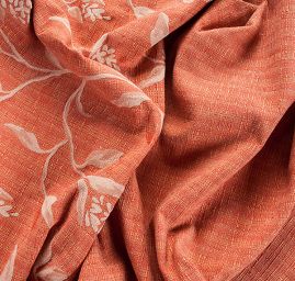 Dekorační látka Buret Plain terracota