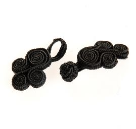 Japonské zapínání "knoflík" černé ornament malé