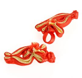 Japonské zapínání "knoflík" malé červenožluté 