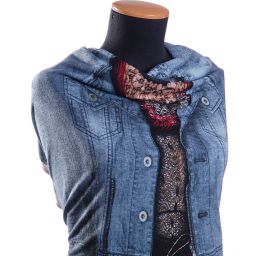 Kupón pletenina úplet tisk vesta/tunika