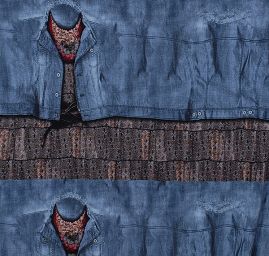 Kupón pletenina úplet tisk vesta/tunika