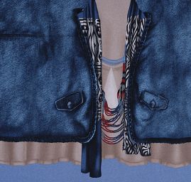 Kupón pletenina úplet tisk vesta/trikot