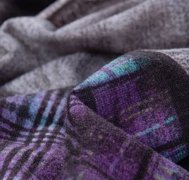 Kupón pletenina úplet tisk vesta/šaty 3 kupóny za cenu 2 kupónů