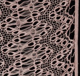 Efektní hrubá krajka velká oka starorůžová