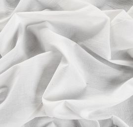 Bavlněná jemná látka kreš lomená bílá