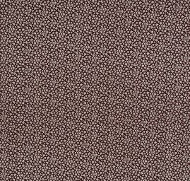 Šifón drobný květinový vzor hnědý