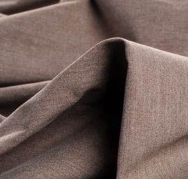 Bavlna směs pevnější látka tmavě hnědý melír