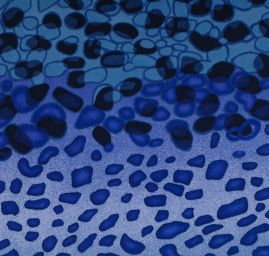 Šifon viskozový zvířecí motiv modrá/fialová