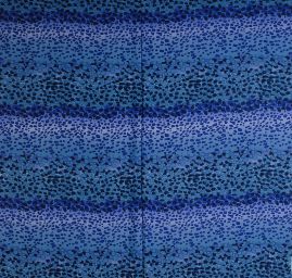 Šifon viskozový zvířecí motiv modrá/fialová