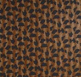 Šifon elastický zvířecí motiv/puntíky hnědá černá