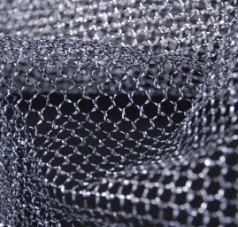 Stříbrno černý tyl velká oka