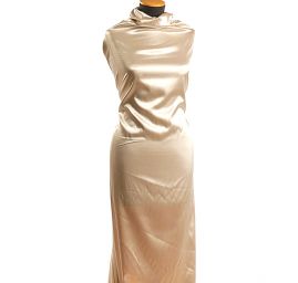 Satén taft šampáň pružný