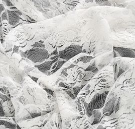 Pružná krajka květy smetanová