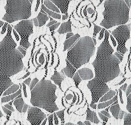 Pružná krajka květy smetanová