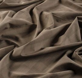 Bavlněná košilová látka šedohnědá