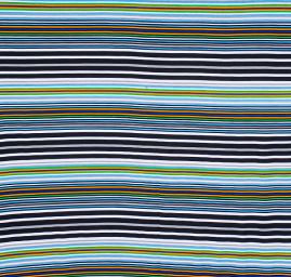 Viskozový úplet proužky modrý