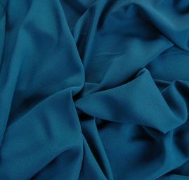 Krepdešín imitace hedvábí tmavá petrolejová