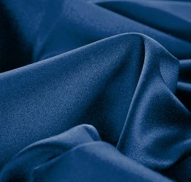 Pružný satén modrý