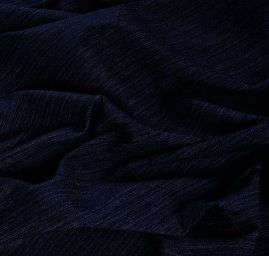 Riflovina pružná plastický motiv proužků černomodrý melír