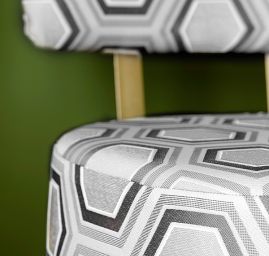 Látka retro vzor hexagon