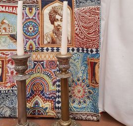 Dekorační látka retro vzor patchwork orient