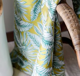 Látka retro vzor papoušek/tukan