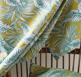 Látka retro vzor papoušek/tukan