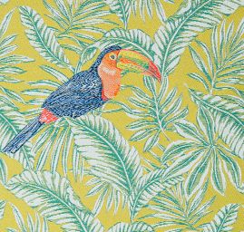 Látka retro vzor papoušek/tukan