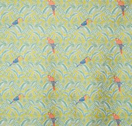 Látka retro vzor papoušek/tukan