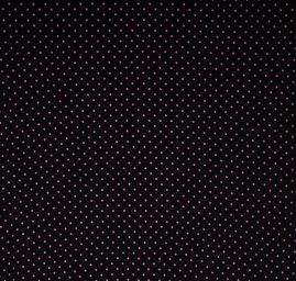Žoržetový úplet vzor puntík starorůžová/černá