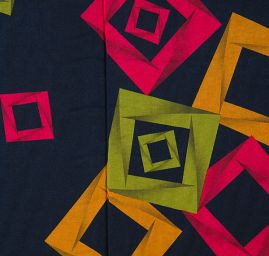 Šifon jemný geometrický motiv sleva na kvalitu II.jakost