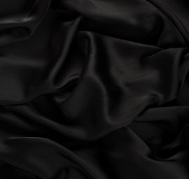 Pružný taftový satén černý pololesk