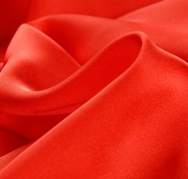 Satén imitace hedvábí jasně červená