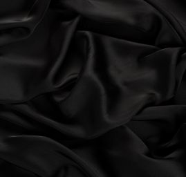 Satén imitace hedvábí černý