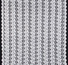 Krajka výšivka na tylu velký květ smetanová