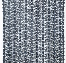 Krajka výšivka na tylu růže tm.modrá