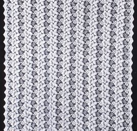 Krajka výšivka na tylu velký květ bílá