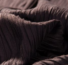Krešovaný úplet viskoza směs čokoládově hnědý