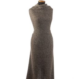 Kostýmová látka imitace ručně tkané metráže vinovošedá