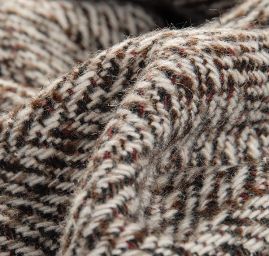 Kostýmová látka imitace ručně tkané metráže vinovošedá