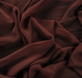 Šifon jednobarevný hladký hnědý průhlednější