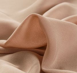 Žoržet jednobarevný hladký béžový viskoza elastan
