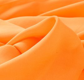 Šifon jednobarevný hladký oranžový