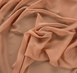 Šifon šanžan béžovohnědý