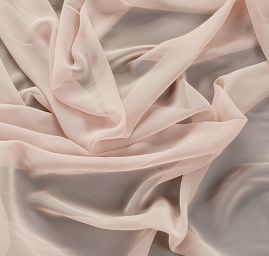 Žoržet jednobarevný hladký sv.hnědý